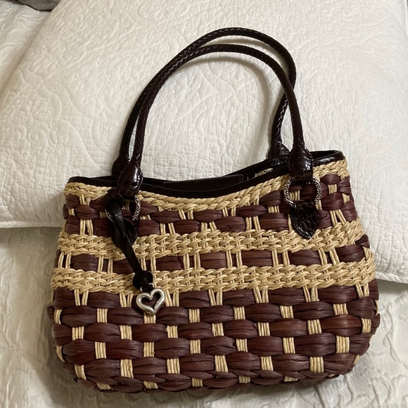 Brighton straw and leather purse. Perfect for summer! Like brand new - Picture 1 of 3